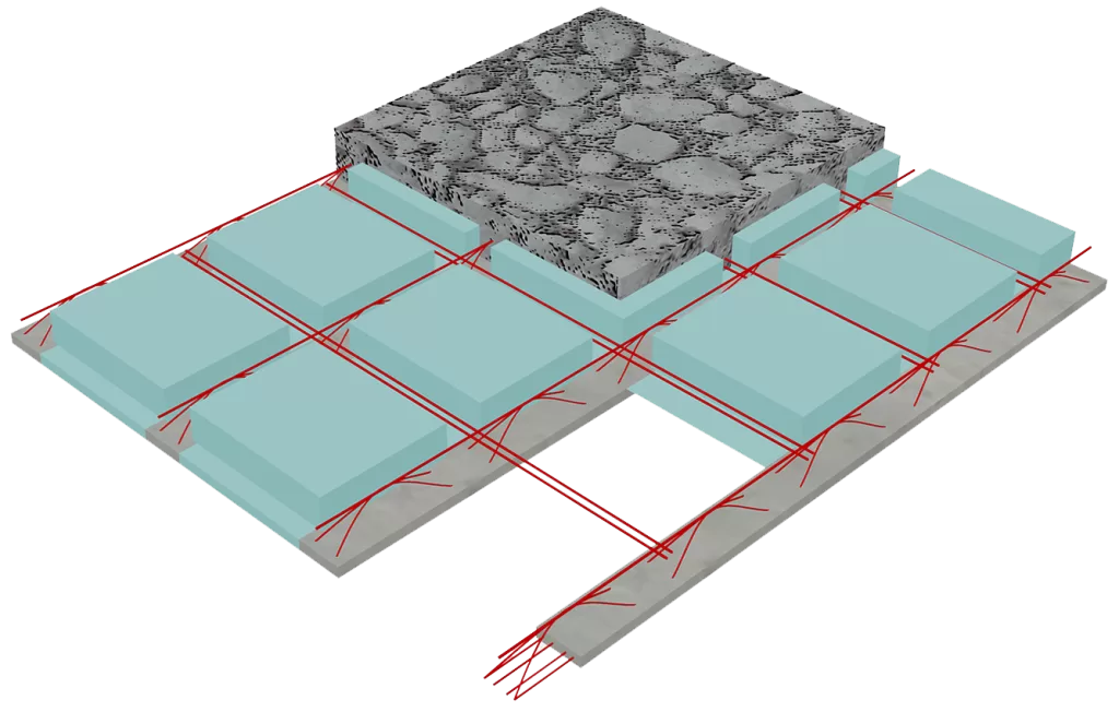 Esquema de Laje Bidirecional com Blocos EPS